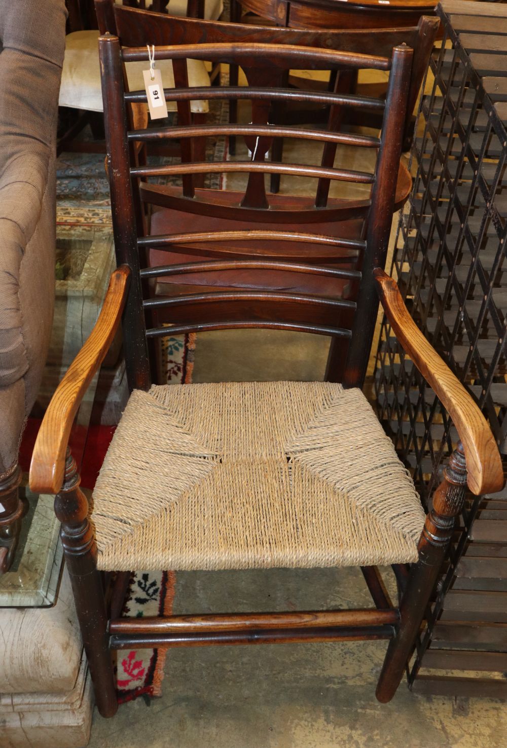 A 19th century Sussex elbow chair